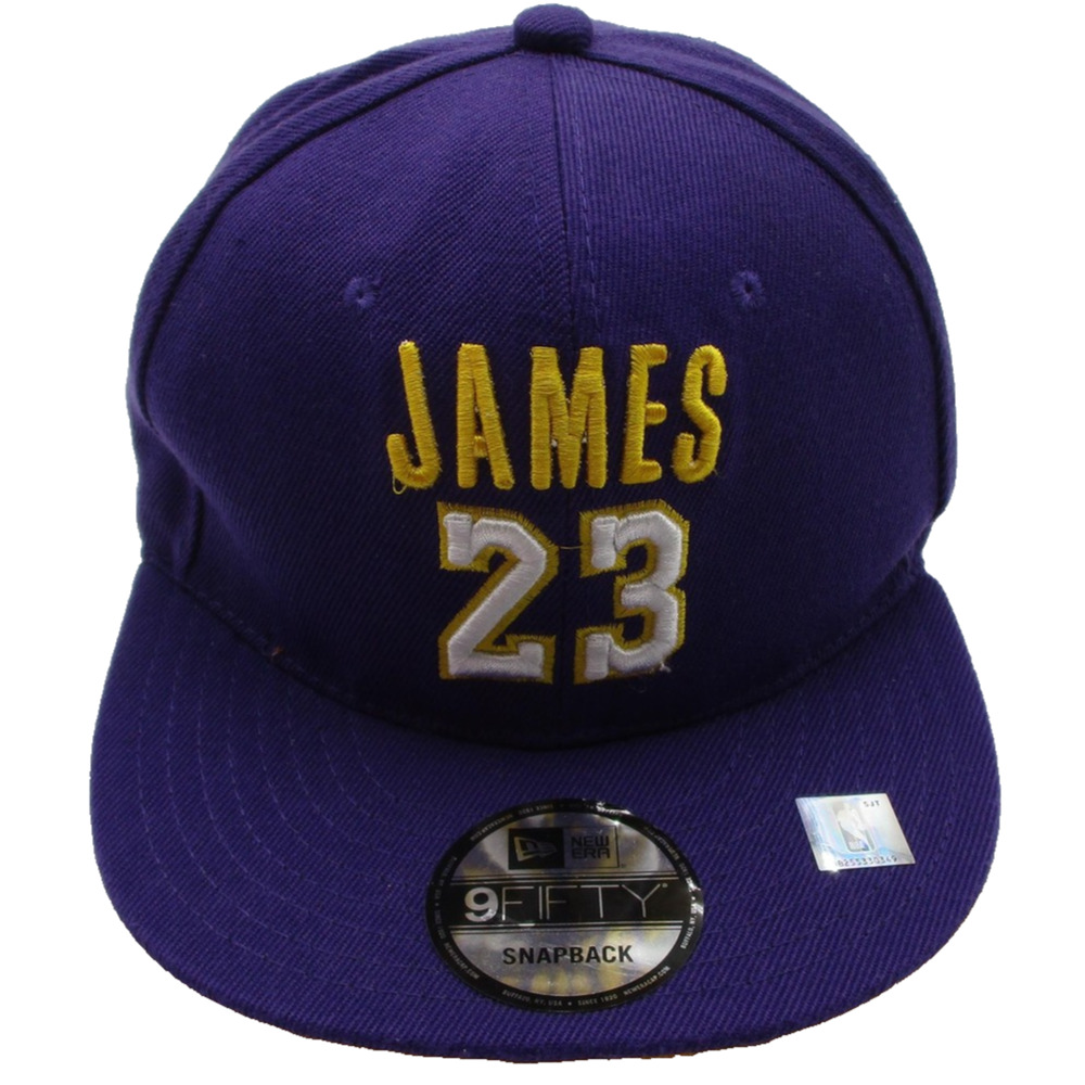 Los Angeles Lakers Hat Cap Snap Back One Size Purple NBA New Era James 23